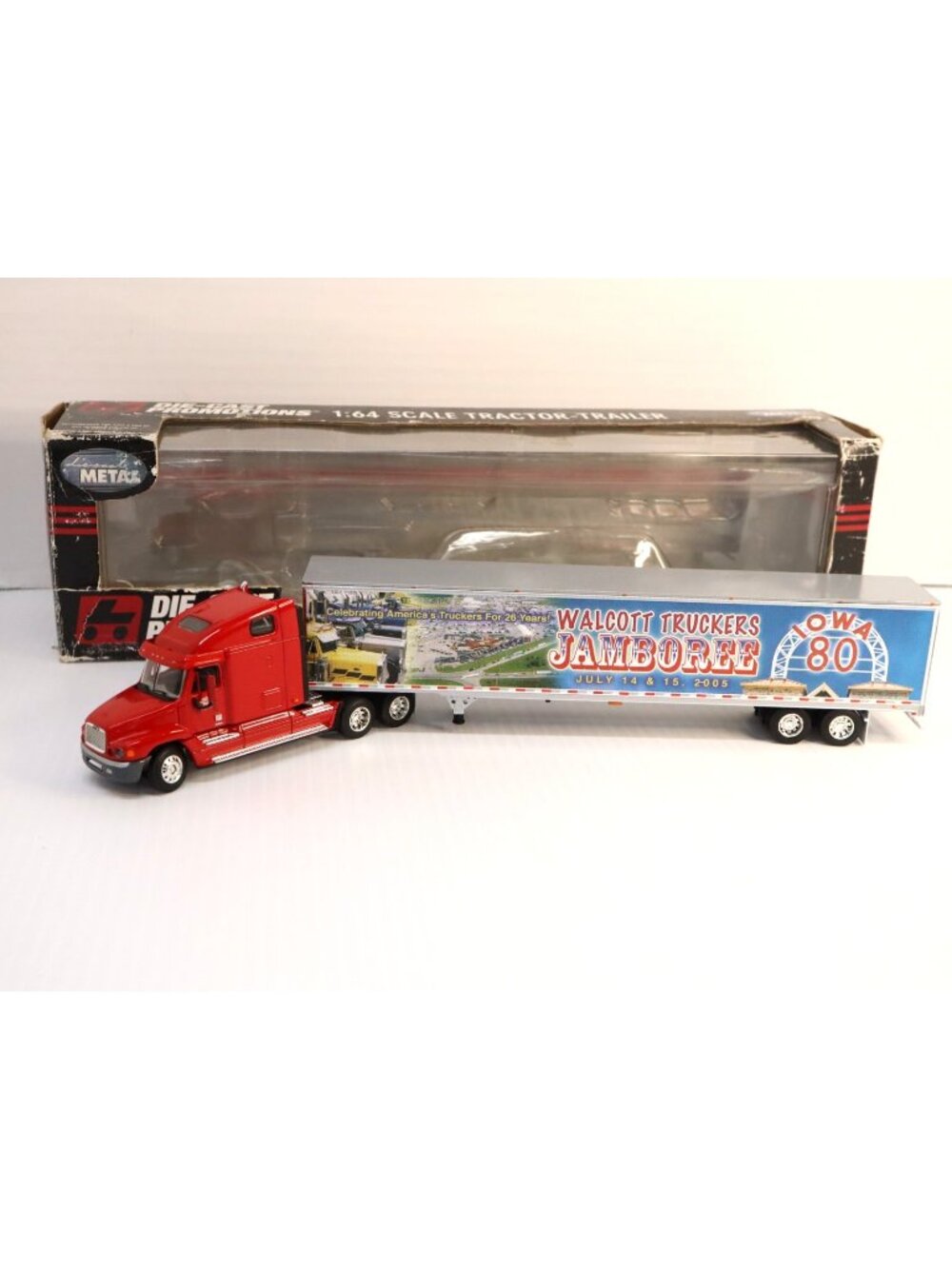 DCP 1/64 Scale Freightliner Tractor Trailer Walcott Truckers Jamboree 2004